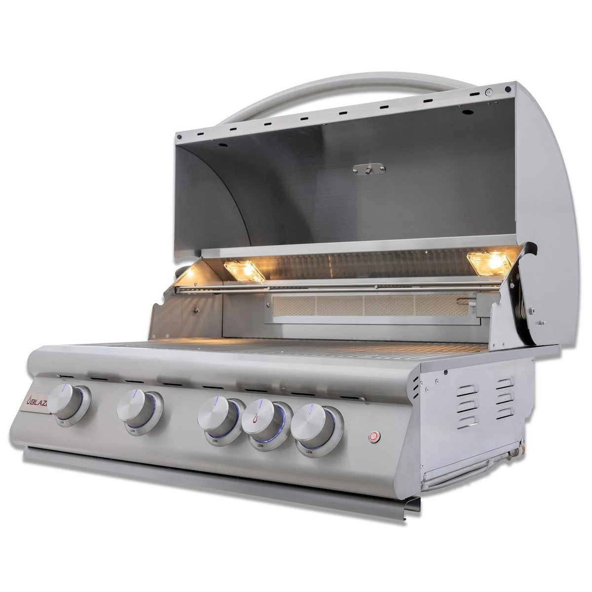 Blaze Golden Hour 10-Ft Outdoor Kitchen Island w/ 32-Inch Premium LTE3+ Gas Grill, Fridge, Sink