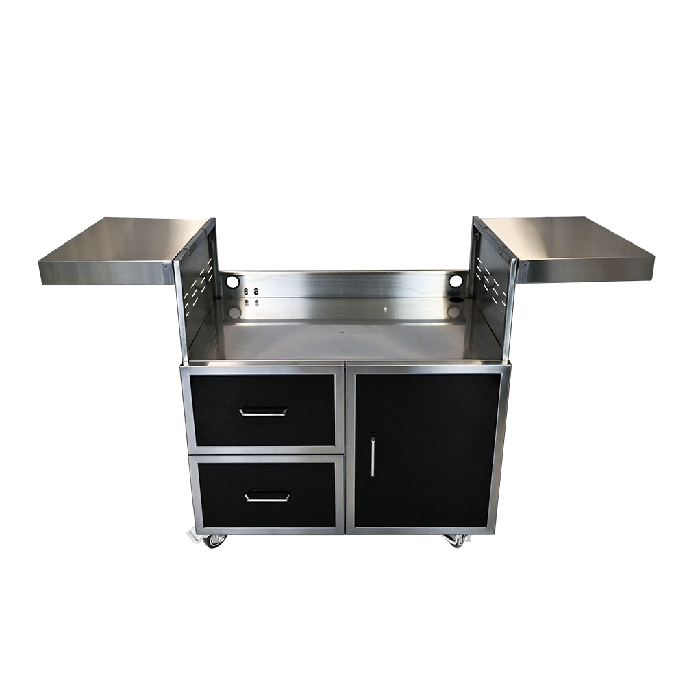 Wildfire Griddle Cart For 30-Inch Gas Griddle - Black Stainless Steel