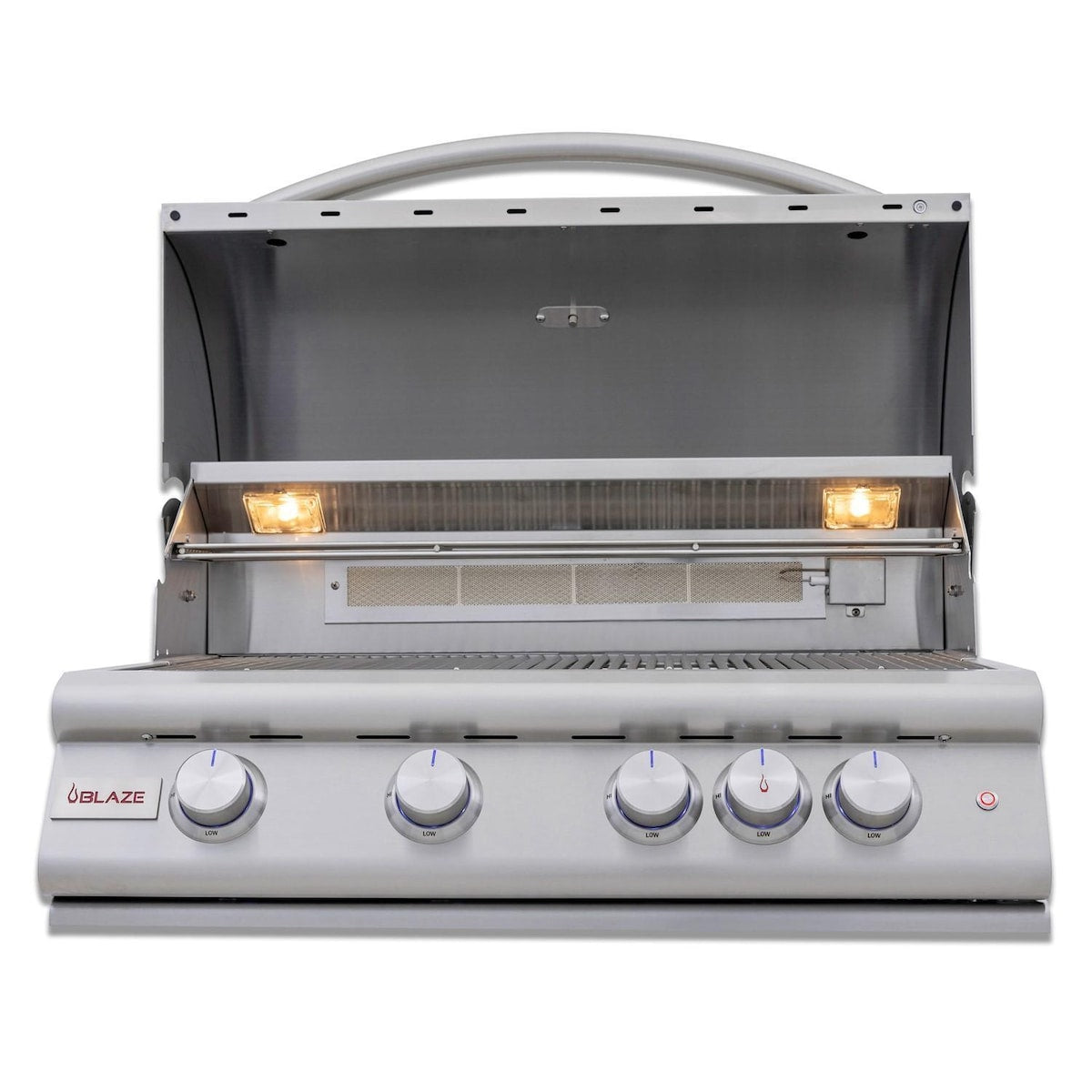 Blaze Golden Hour 10-Ft Outdoor Kitchen Island w/ 32-Inch Premium LTE3+ Gas Grill, Fridge, Sink