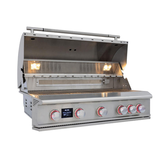 Blaze LTE PRO 40-Inch 5-Burner Built-in Gas Grill w/ Digital Temperature Screen & Rear Infrared Burner