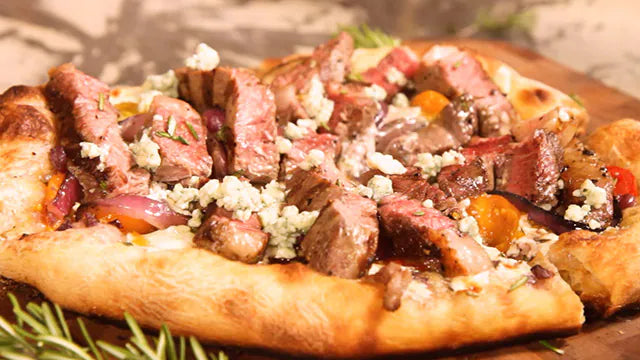 Crispy Steak Pizza