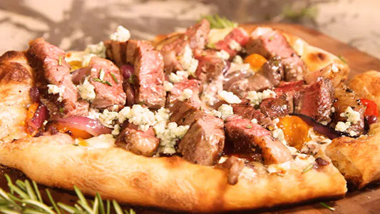 Crispy Steak Pizza