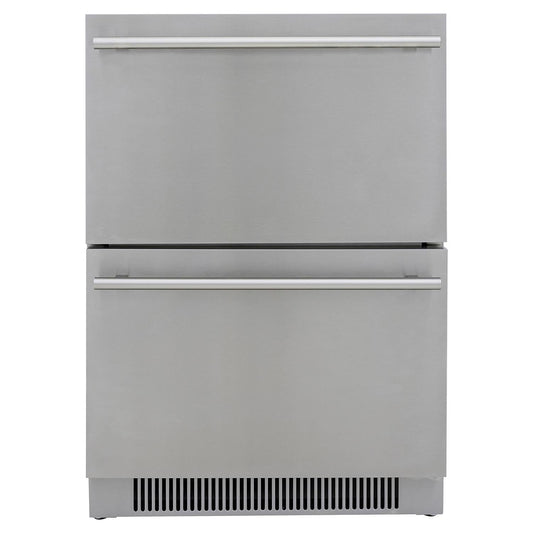 Blaze 23.5-Inch 5.1 Cu. Ft. Outdoor Rated Stainless Steel Double Drawer Refrigerator