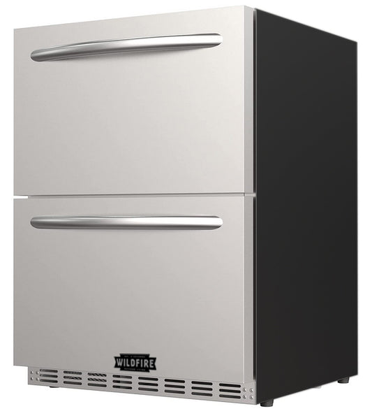 Wildfire 24-Inch 5.3 Cu. Ft. Double-Drawer Outdoor-Rated Refrigerator