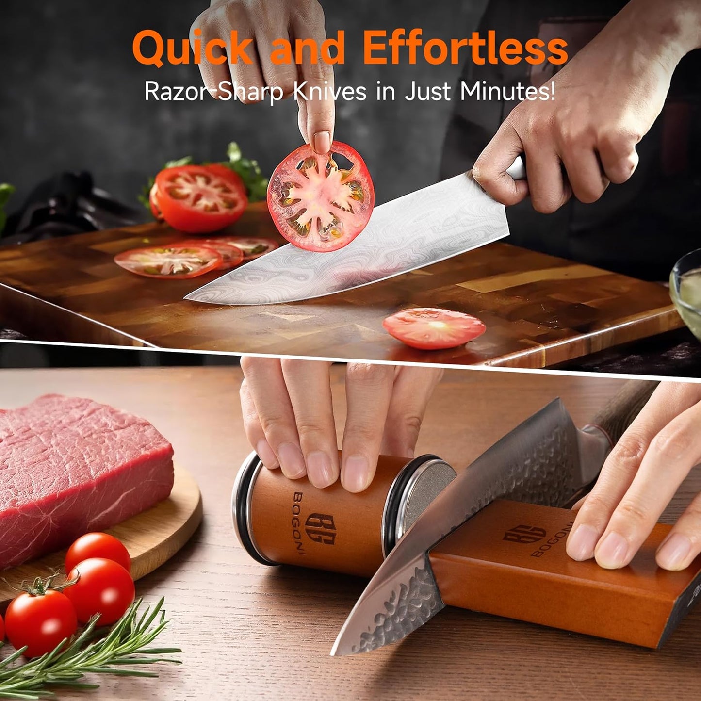 Diamond/Ceramic Rolling Knife Sharpener w/strop