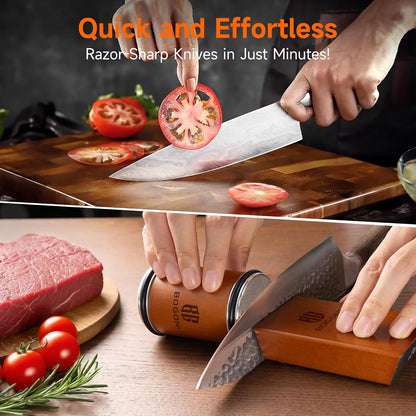 Diamond/Ceramic Rolling Knife Sharpener w/strop
