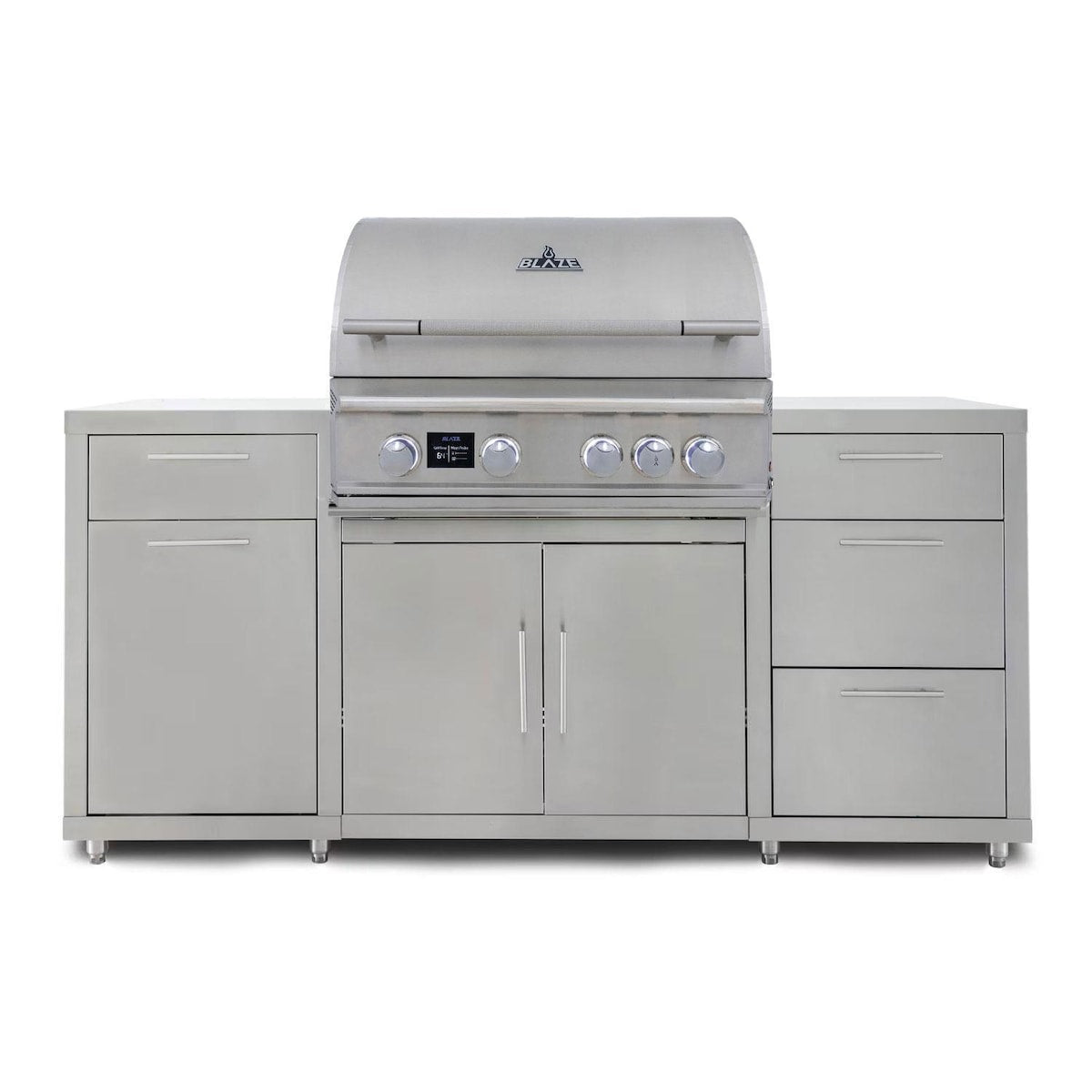 Blaze 6 ft Stainless Steel BBQ Island w/ Premium LTE Series 32 in. Gas Grill