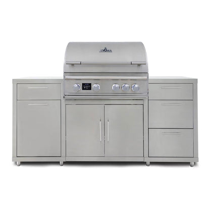 Blaze 6 ft Stainless Steel BBQ Island w/ Premium LTE Series 32 in. Gas Grill