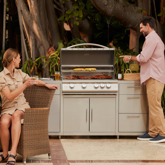 Blaze 6 ft Stainless Steel BBQ Island w/ Premium LTE3 PLUS 32 in. Gas Grill