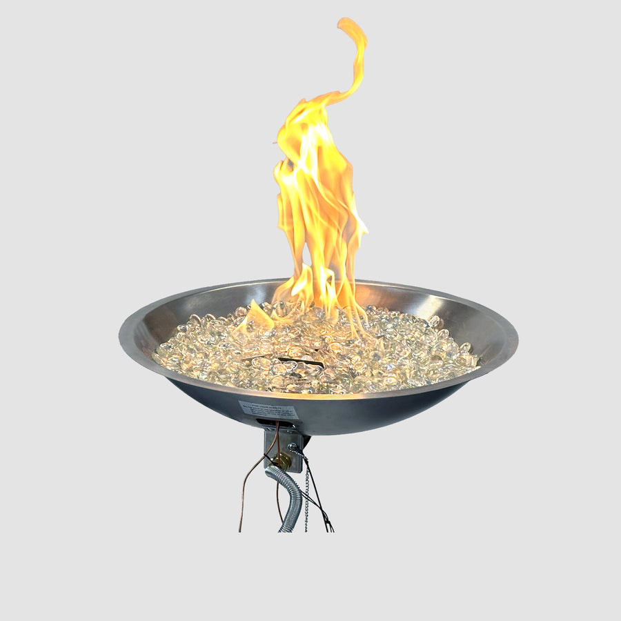 20-Inch Crystal Fire Plus Round Gas Burner - LP