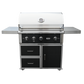 Wildfire Grill Cart For 36-Inch Gas Grill - Black Stainless Steel