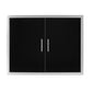 Black Stainless Steel Double Door - 30" x 24"