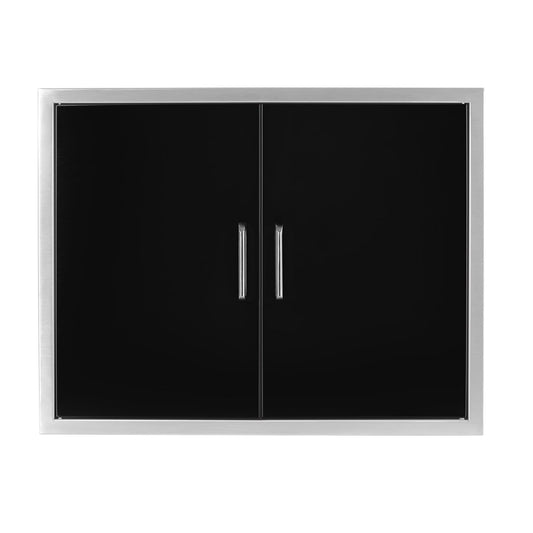 Black Stainless Steel Double Door - 38" x 24"