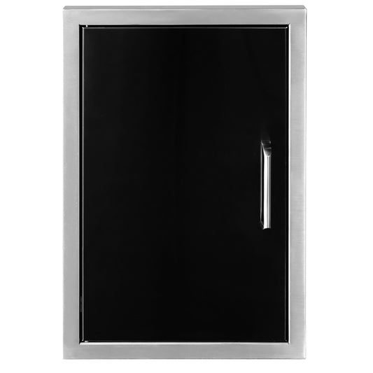 Black Stainless Steel Vertical Single Door - 20" x 27"