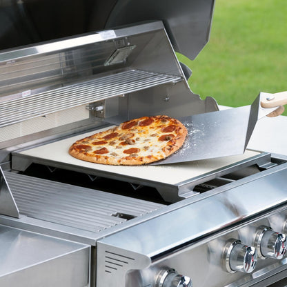 Blaze Professional 15-Inch Ceramic Pizza Stone With Stainless Steel Tray