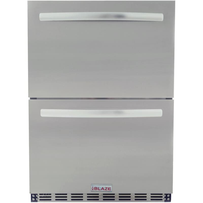Blaze 23.5-Inch 5.1 Cu. Ft. Outdoor Rated Stainless Steel Double Drawer Refrigerator