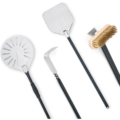 Pro Aluminum 4 Piece Pizza Oven Utensil Kit with Stand - Only 2 left!